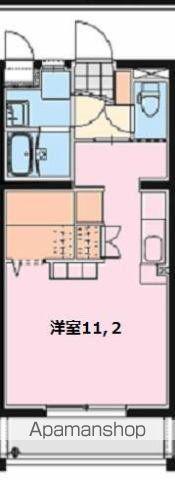 エンデバー(ワンルーム/3階)の間取り写真