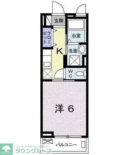 ヴィーナス(1K/3階)の間取り写真