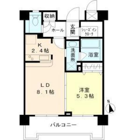 プレミアコンフォート西荻窪(1LDK/2階)の間取り写真