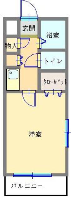 ロイヤルコンフォート白金(1K/2階)の間取り写真