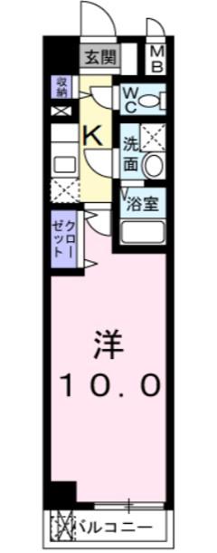 アルトプェンテ(1K/3階)の間取り写真