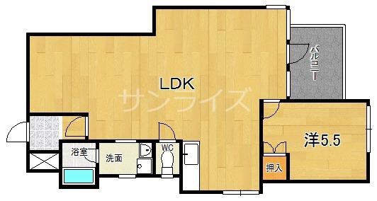 ギャレ緑橋(1LDK/8階)の間取り写真