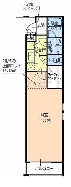 フジパレス津久野III番館(1K/1階)の間取り写真