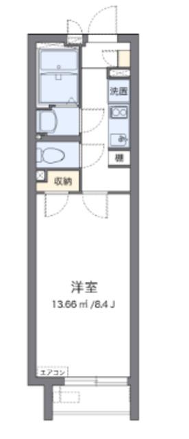 クレイノアムール(1K/1階)の間取り写真