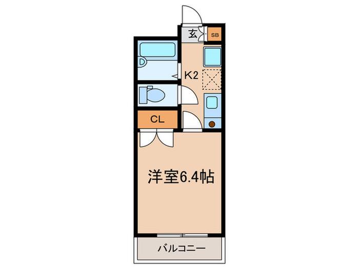 スプリーム牛込(1K/1階)の間取り写真