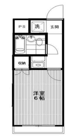 インプレストキワ(1K/1階)の間取り写真