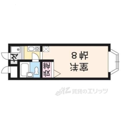 マノワール六波羅第(1K/1階)の間取り写真