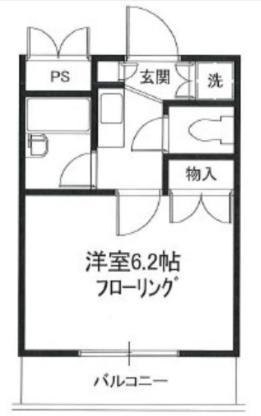 パストラルマンションMIII(1K/4階)の間取り写真