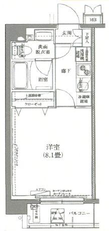 アイルグランデ羽田(1K/1階)の間取り写真