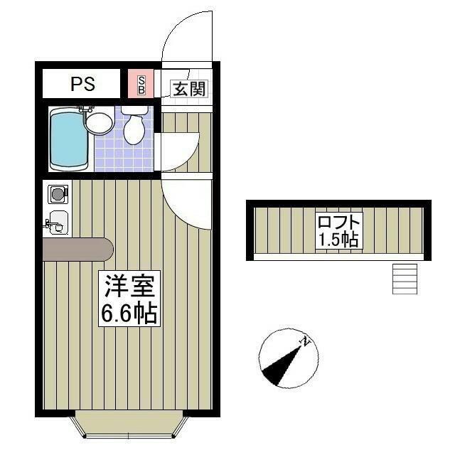 ベルピア久喜 第7(ワンルーム/1階)の間取り写真