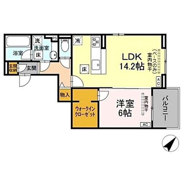 SHINE FORT(1LDK/1階)の間取り写真