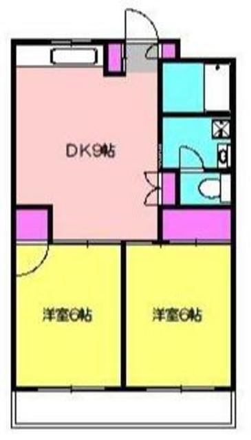 ヴィレッジ・コンフォート(2LDK/3階)の間取り写真