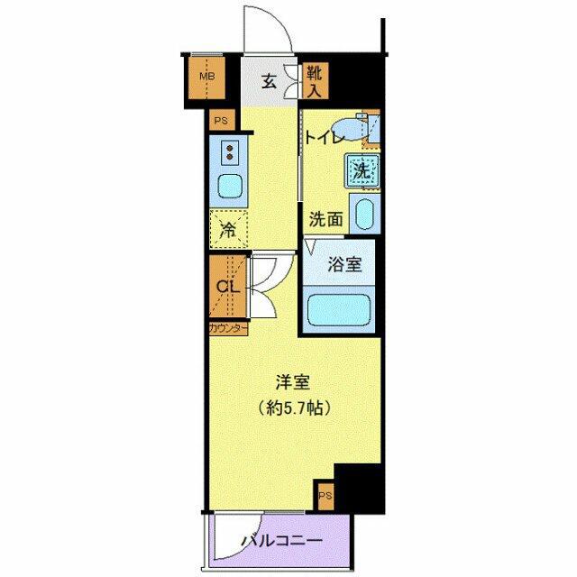 クレヴィスタ横浜関内(1K/10階)の間取り写真