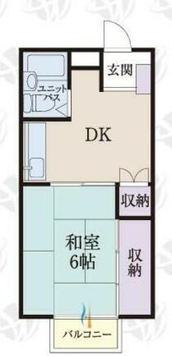 BCASA千葉都賀IIRE-BORN(1DK/2階)の間取り写真