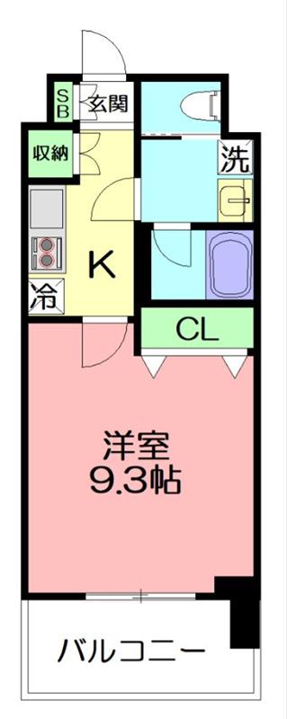 桜森スクエアIII(1K/3階)の間取り写真