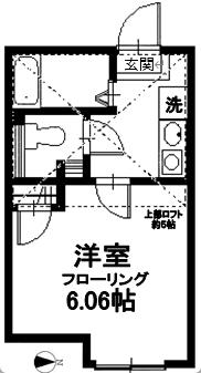 リヴィエール京町(1K/1階)の間取り写真