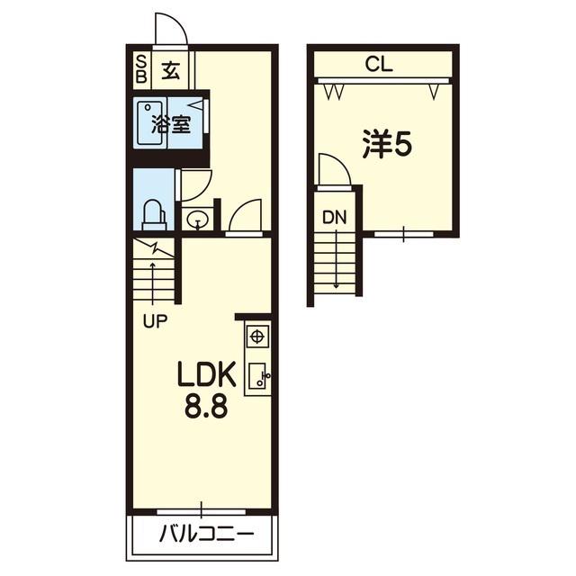 リライズ呉服町(1LDK/9階)の間取り写真