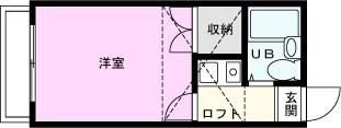 パルテアN(1K/1階)の間取り写真