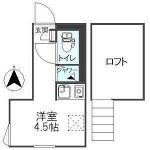 トレカーサ下赤塚(ワンルーム/2階)の間取り写真