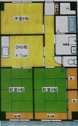 マンションイーストヤマナシ(3DK/3階)の間取り写真