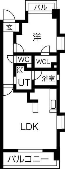 サプリーム大田川(1LDK/3階)の間取り写真
