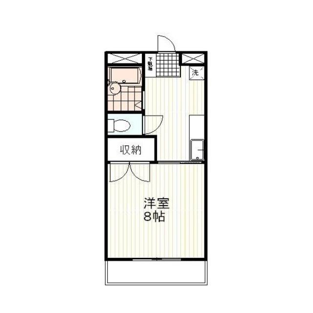 SUNハイツ(1K/3階)の間取り写真