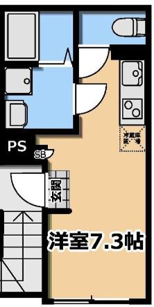 KI-FLAT 山吹町 ケイアイフラット(ワンルーム/4階)の間取り写真