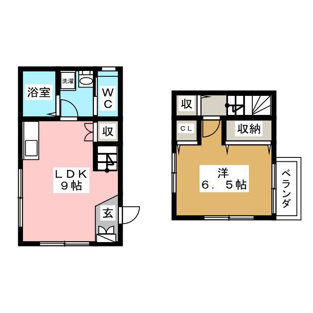 サニーハイムN(1LDK/1階)の間取り写真