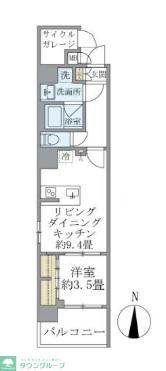 DS VARIE三ノ輪レジデンス(1LDK/7階)の間取り写真