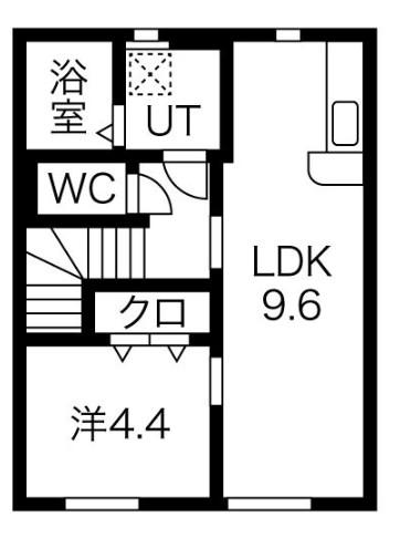 キアーロ(1LDK/2階)の間取り写真