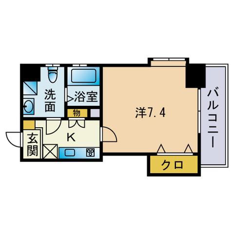 ミ・シュール西公園(1K/3階)の間取り写真
