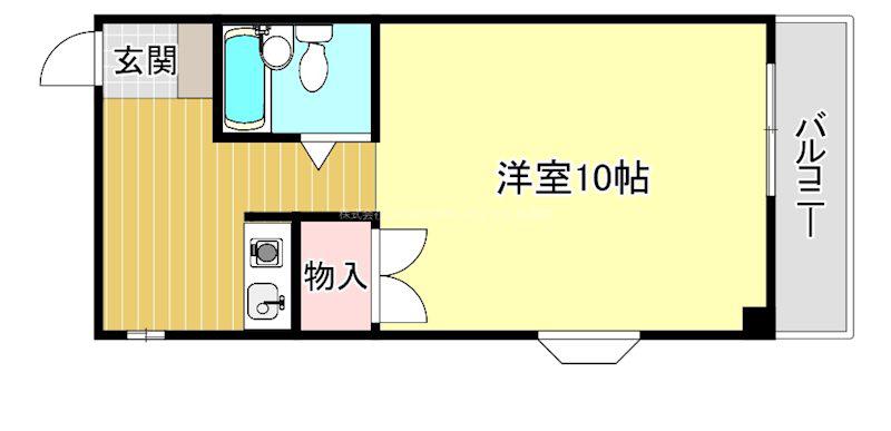 ハイツフクナガ(ワンルーム/2階)の間取り写真