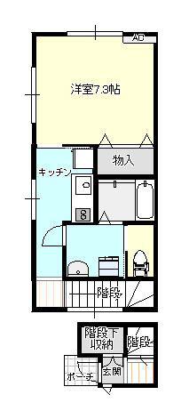 アバンティ五福(1K/2階)の間取り写真