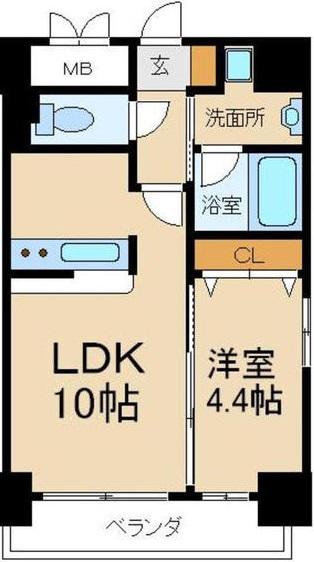 プレスタンス香里(1LDK/7階)の間取り写真