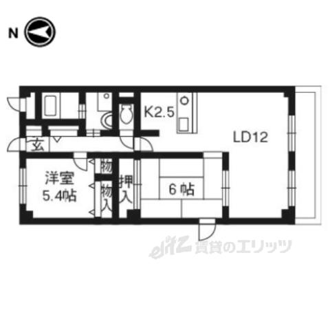 サニーソシア21(2LDK/1階)の間取り写真