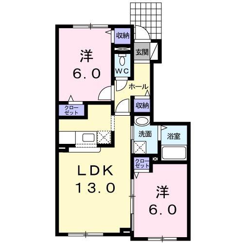イースト・GARDEN(2LDK/1階)の間取り写真
