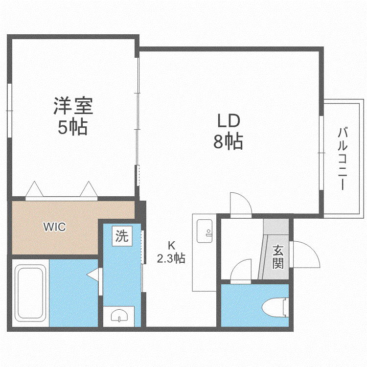 MAISON CHOUCHOU 南平岸(1LDK/4階)の間取り写真