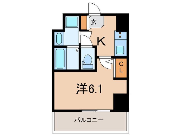 神戸国香通FUTUR(1K/6階)の間取り写真