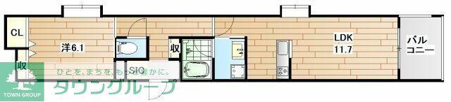 ルミノーザ(1LDK/1階)の間取り写真