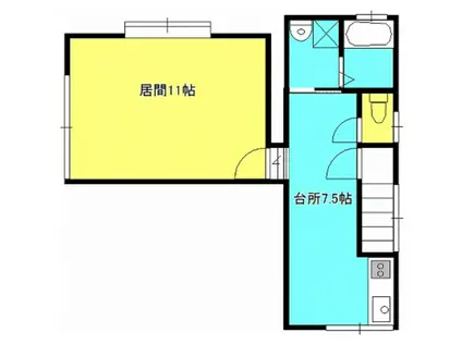 EVONORISON(1DK/2階)の間取り写真