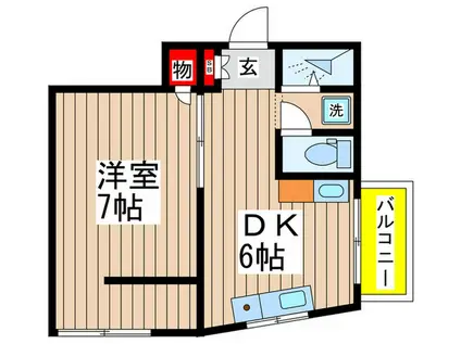 べるべーる高石神(1DK/3階)の間取り写真