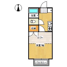 コーポ幸(1K/1階)の間取り写真