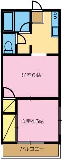グランクリーク(2K/3階)の間取り写真