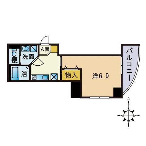 クロスステージ大濠公園(1K/4階)の間取り写真