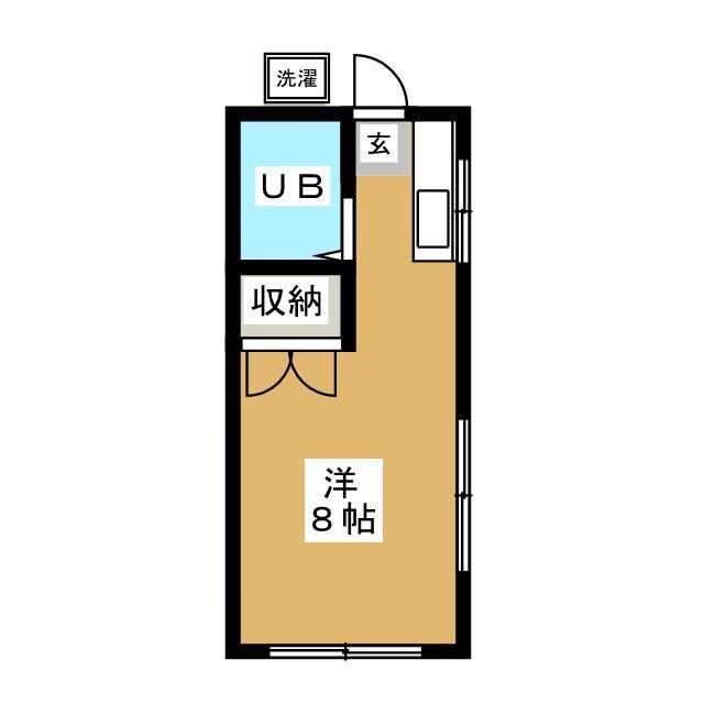 グリーンハイツ(ワンルーム/1階)の間取り写真