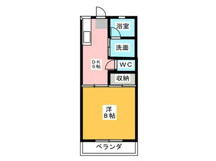メゾン小野田(1DK/3階)の間取り写真