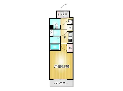 インプルーブ鶴舞(1K/3階)の間取り写真