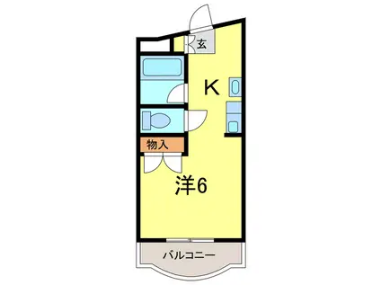 タウンコート末広(ワンルーム/2階)の間取り写真