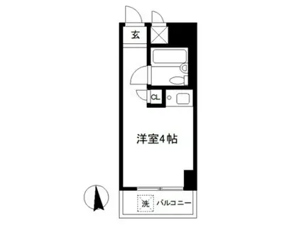 スカイコート大森(ワンルーム/8階)の間取り写真