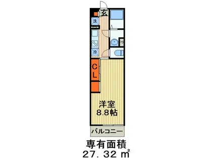リブリ・メゾン・雅(1K/2階)の間取り写真